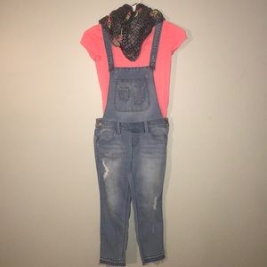 Country style denim overalls
